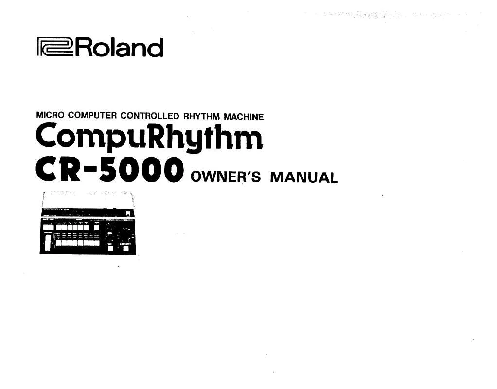 Mode d'emploi ROLAND CR-5000