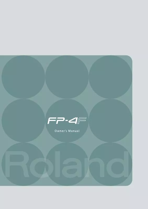 Mode d'emploi ROLAND FP-4F