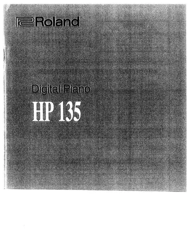 Mode d'emploi ROLAND HP-135