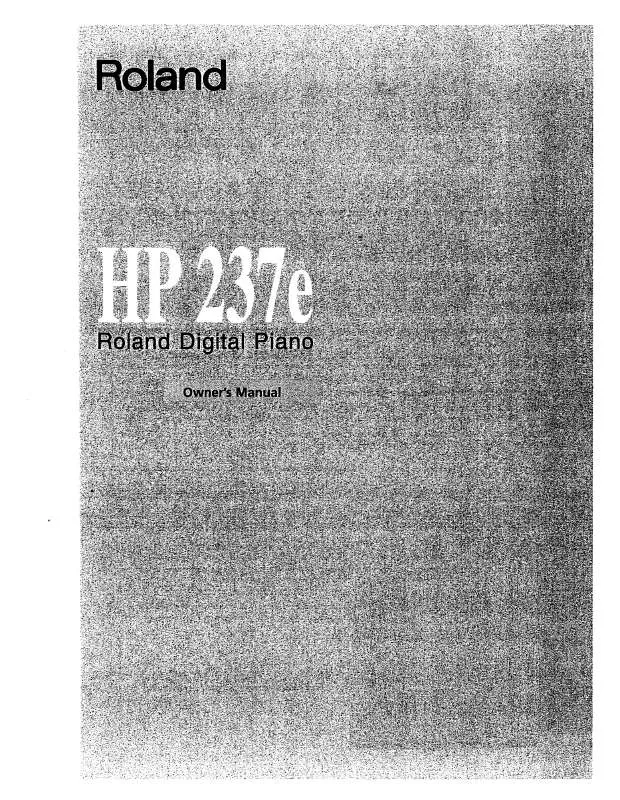 Mode d'emploi ROLAND HP-237E