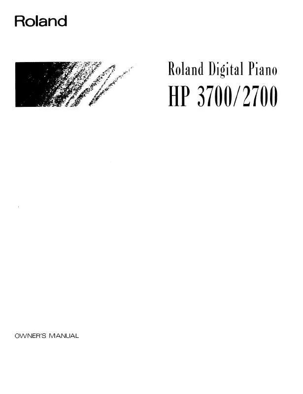 Mode d'emploi ROLAND HP-2700