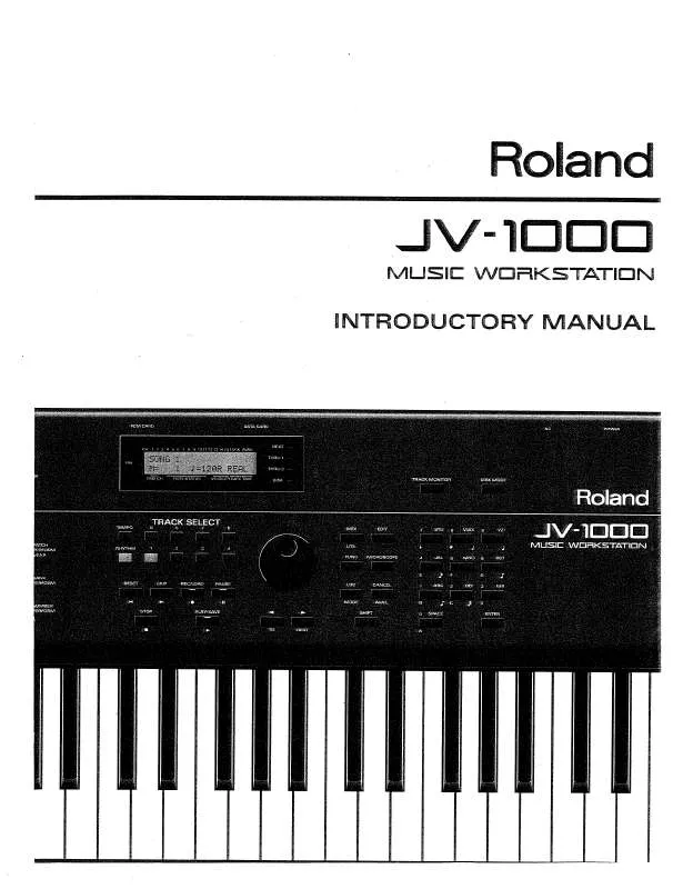 Mode d'emploi ROLAND JV-1000