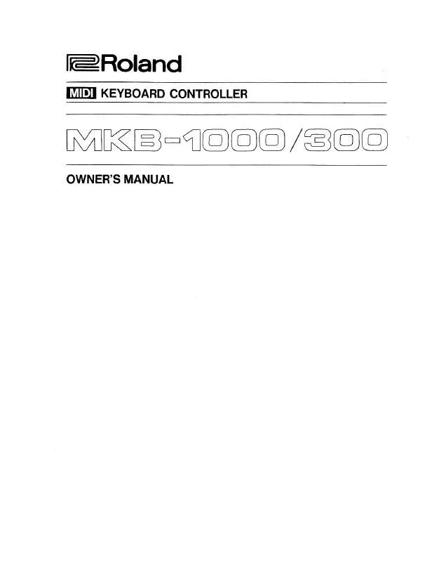 Mode d'emploi ROLAND MKB-1000