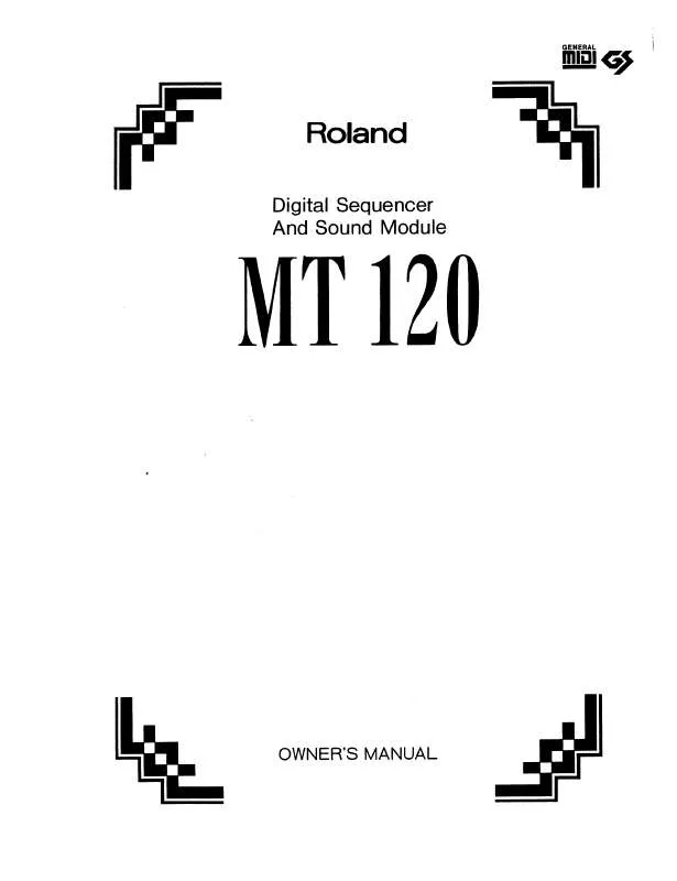 Mode d'emploi ROLAND MT-120