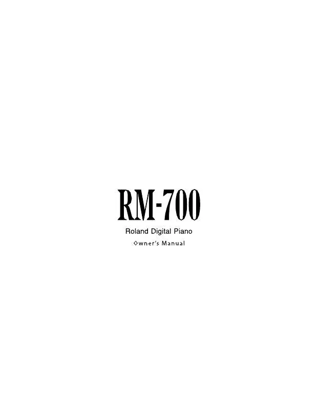 Mode d'emploi ROLAND RM-700
