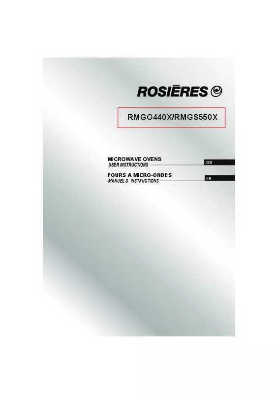 Mode d'emploi ROSIERES RMGS550X