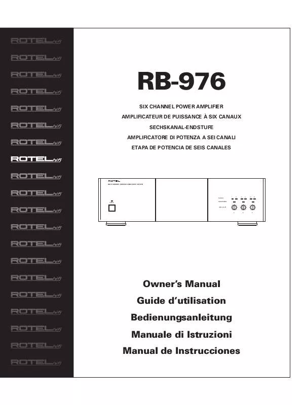 Mode d'emploi ROTEL RB-976
