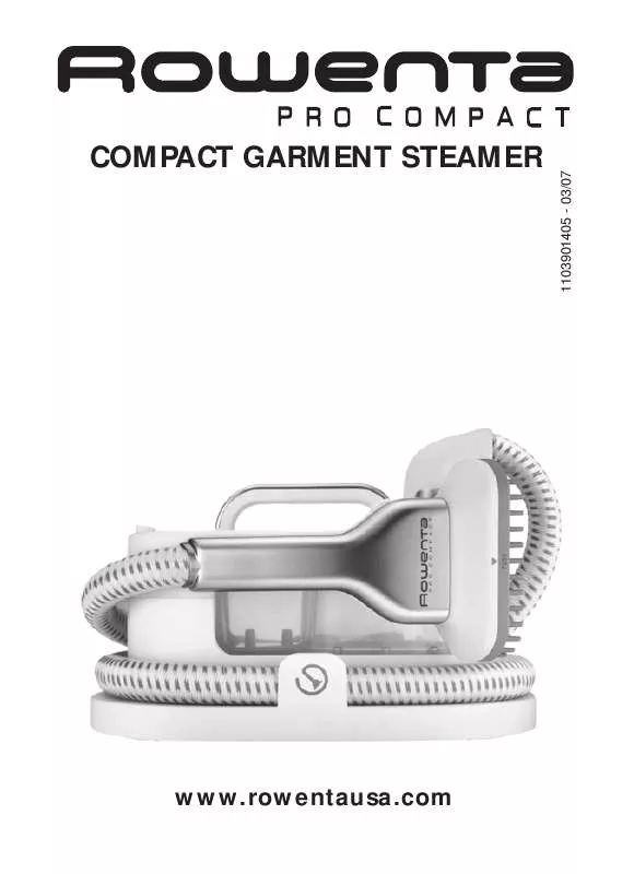 Mode d'emploi ROWENTA IS1400 SERIES PRO COMPACT STEAMER