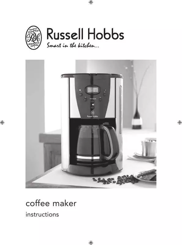 Mode d'emploi RUSSELL HOBBS BLACK SATIN COFFEE MAKER
