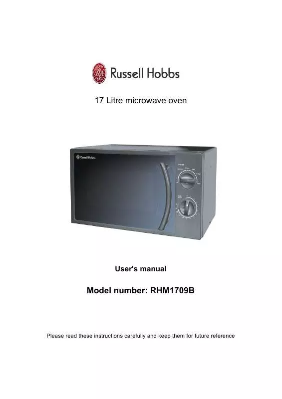 Mode d'emploi RUSSELL HOBBS RHM1709B