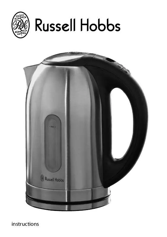Mode d'emploi RUSSELL HOBBS THERMA SELECT KETTLE