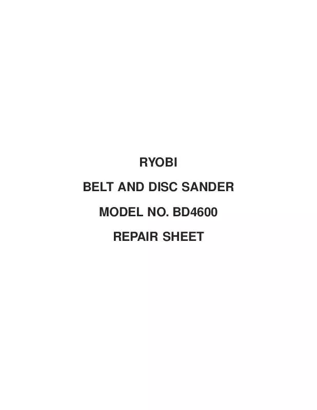 Mode d'emploi RYOBI BD4600