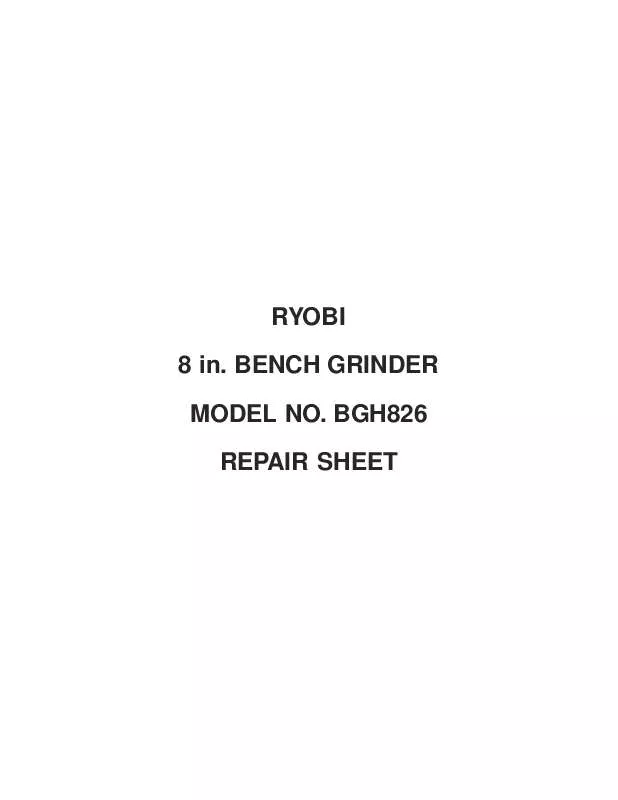 Mode d'emploi RYOBI BGH826