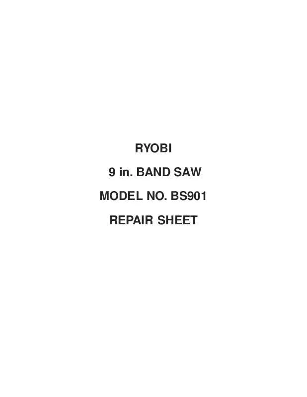 Mode d'emploi RYOBI BS901