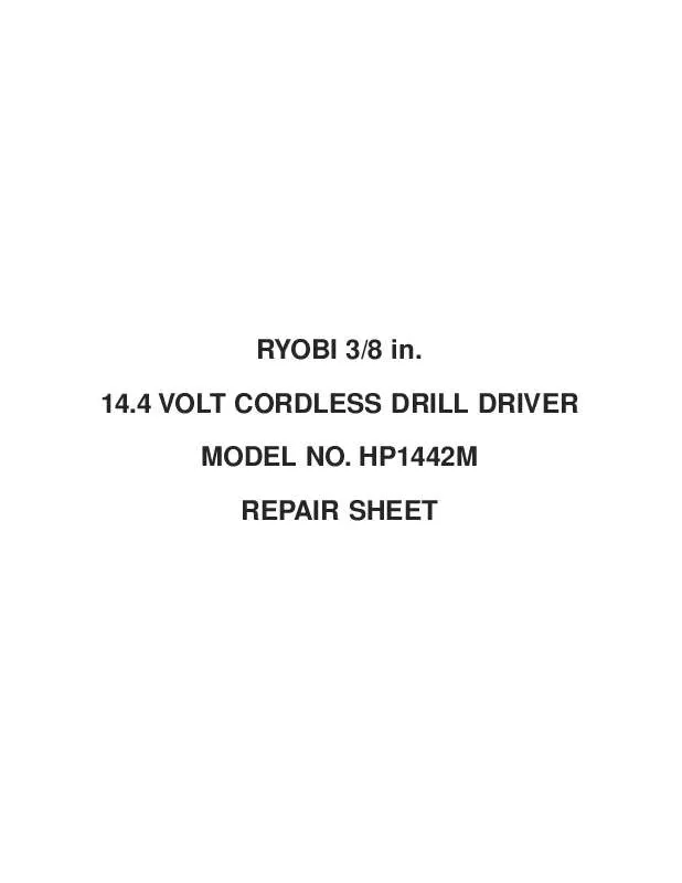 Mode d'emploi RYOBI HP1442M