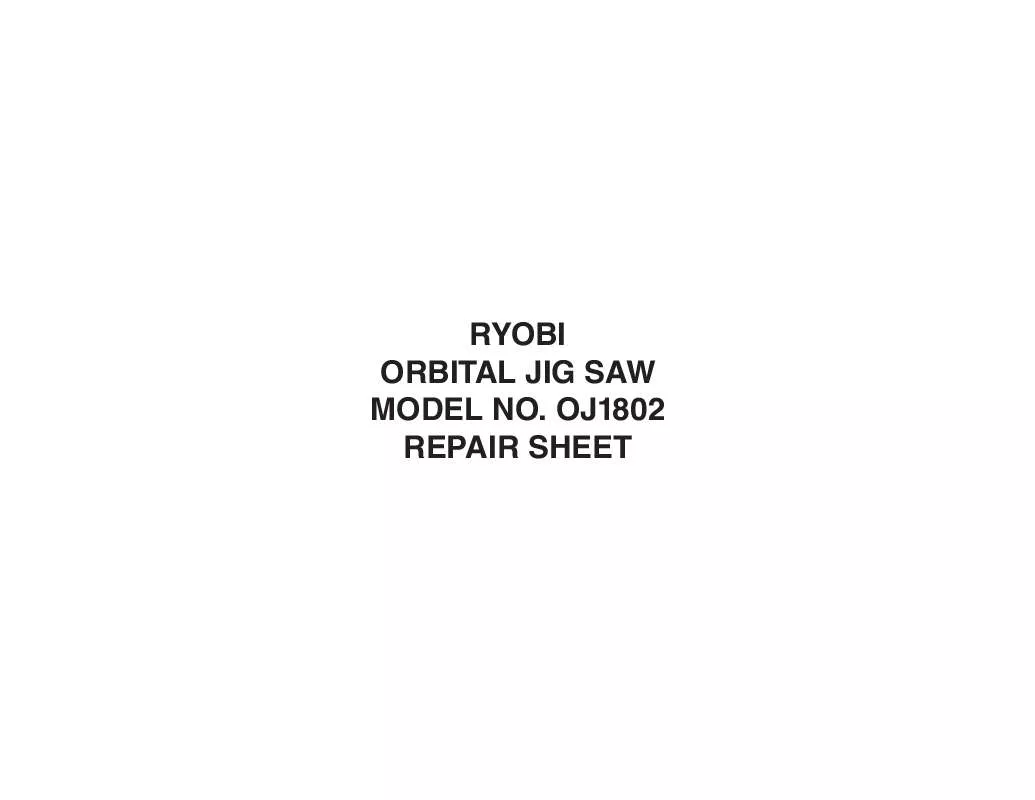 Mode d'emploi RYOBI OJ1802