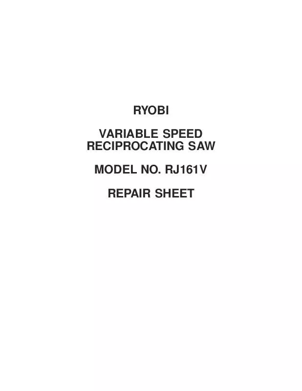 Mode d'emploi RYOBI RJ161