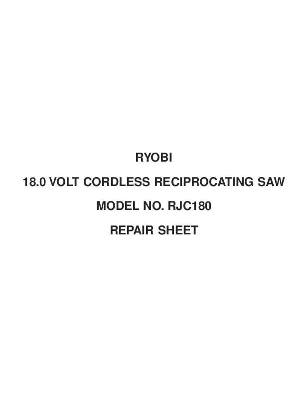 Mode d'emploi RYOBI RJC180