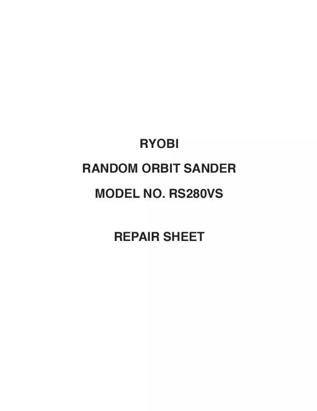 Mode d'emploi RYOBI RS280VS