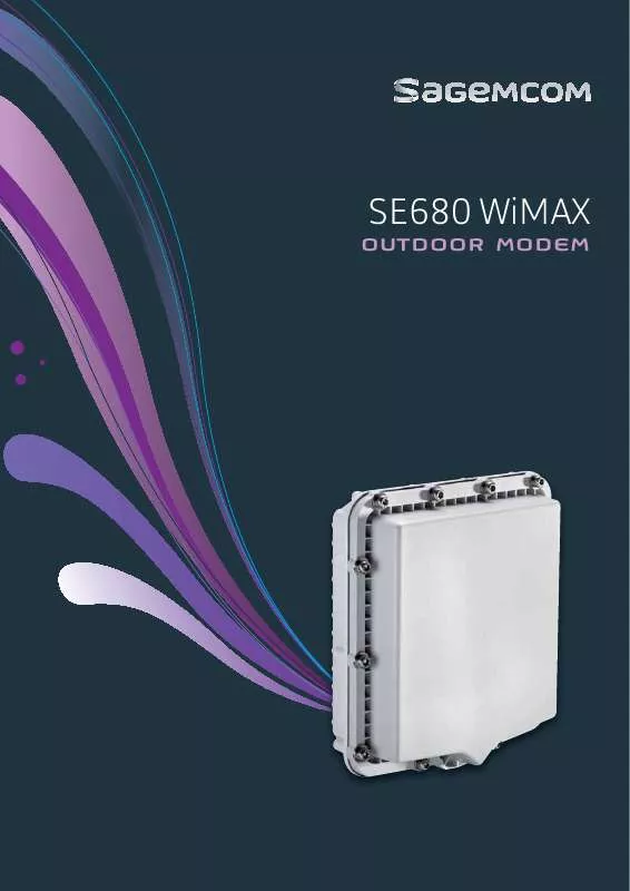 Mode d'emploi SAGEM SE 680 WIMAX