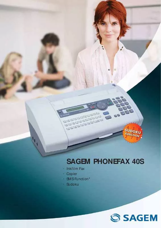 Mode d'emploi SAGEM PHONEFAX 40S