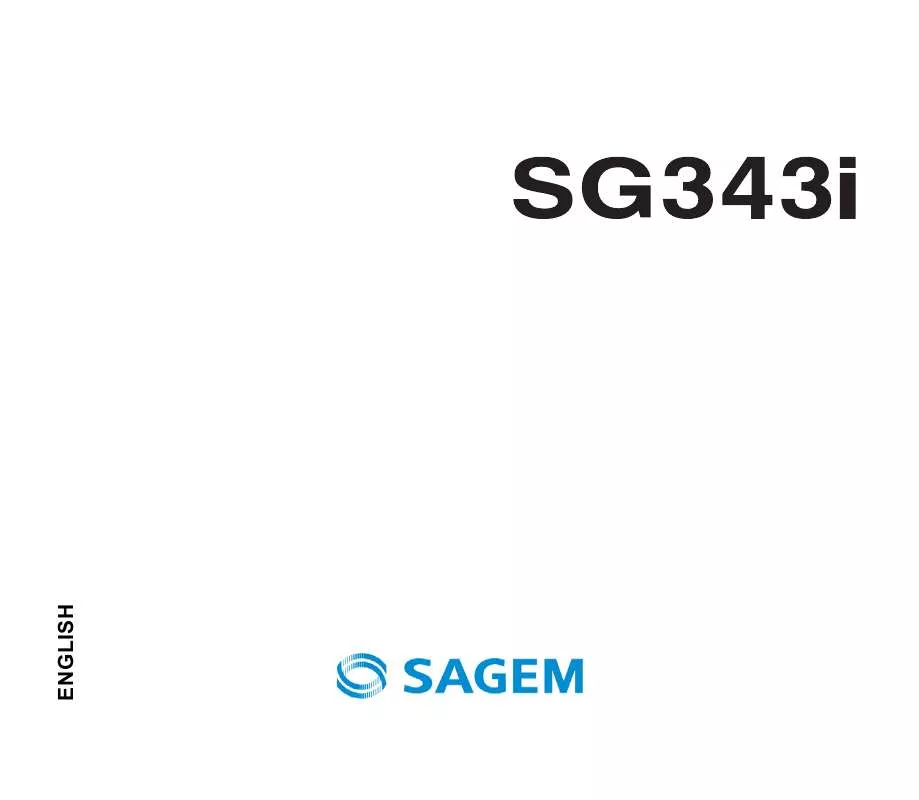 Mode d'emploi SAGEM SG343I
