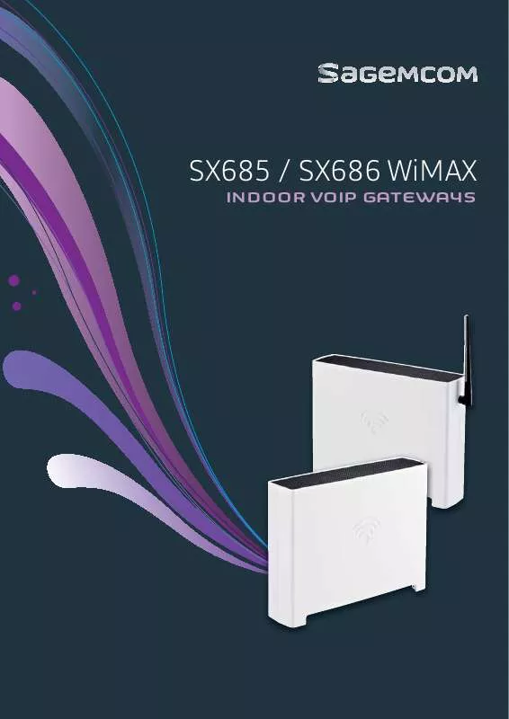 Mode d'emploi SAGEM SX 686 WIMAX