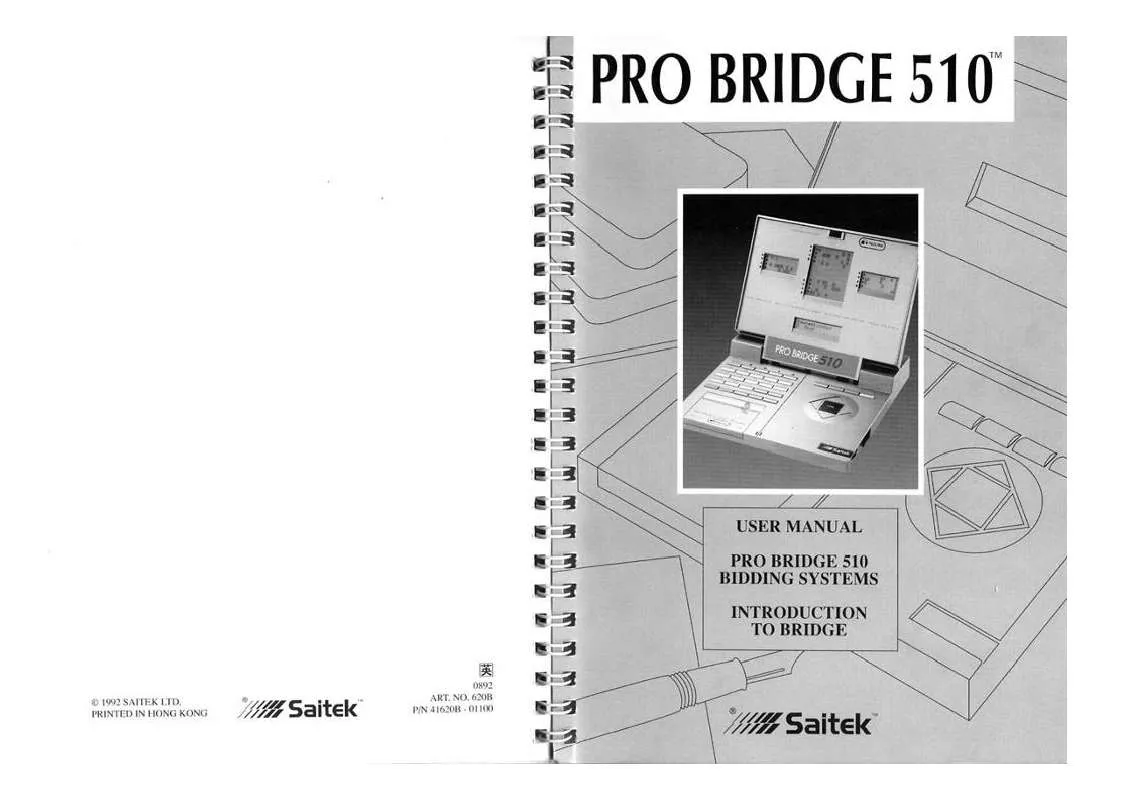Mode d'emploi SAITEK PRO BRIDGE 510