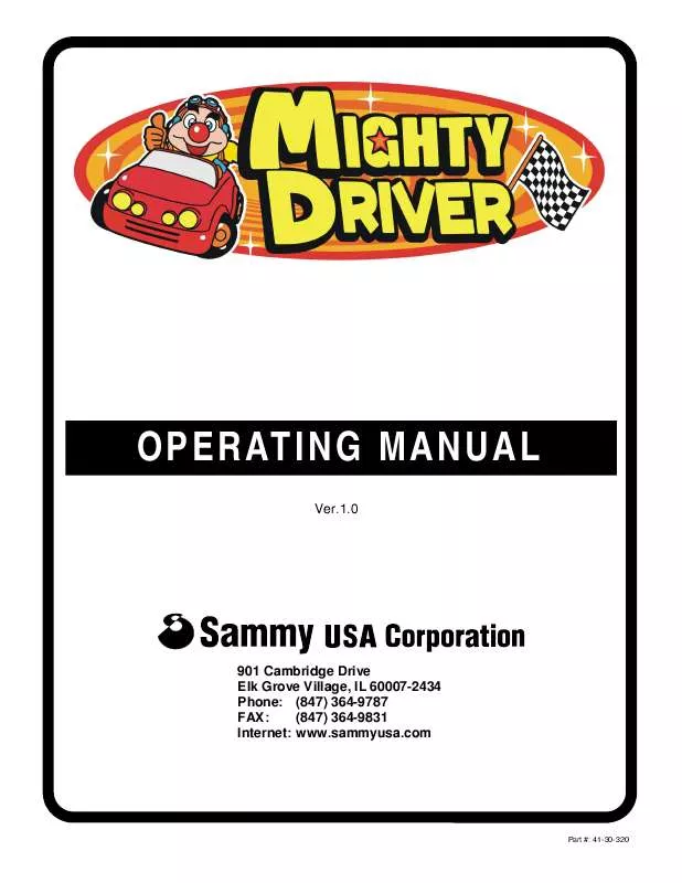 Mode d'emploi SAMMY MIGHTY DRIVER