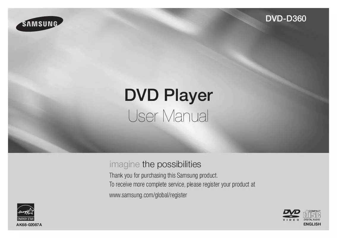 Mode d'emploi SAMSUNG DVD-D360