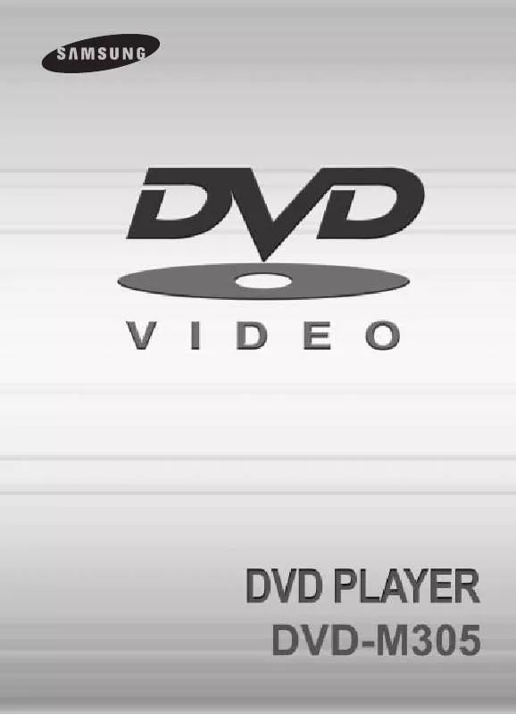 Mode d'emploi SAMSUNG DVD-M305