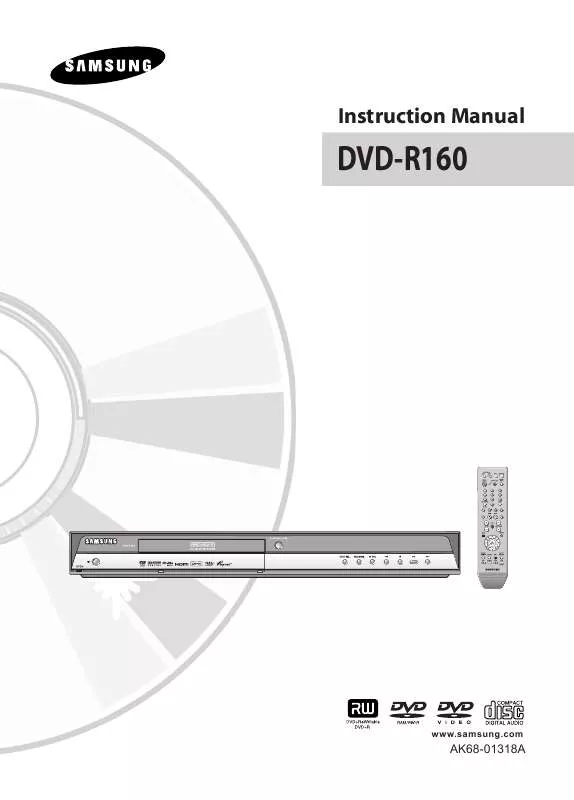 Mode d'emploi SAMSUNG DVD-R160