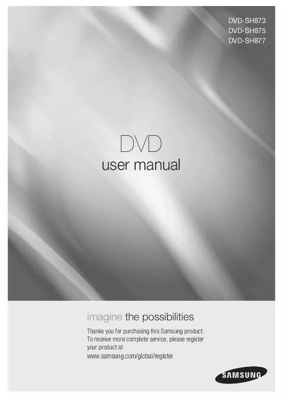 Mode d'emploi SAMSUNG DVD-SH873
