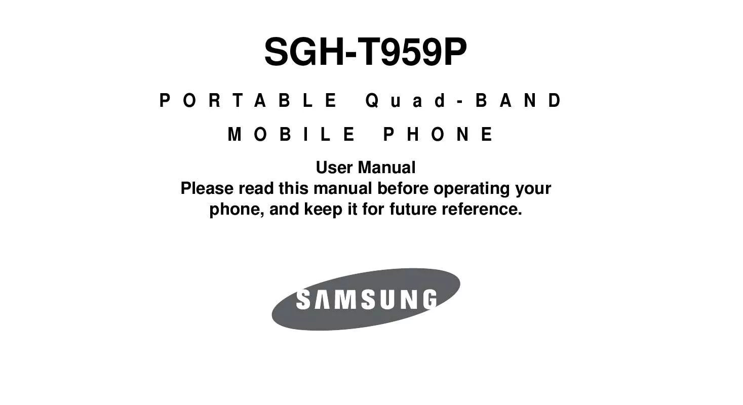 Mode d'emploi SAMSUNG FASCINATE 4G SGH-T959
