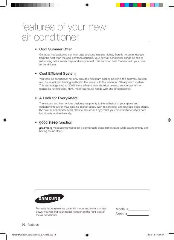 Mode d'emploi SAMSUNG ND022QHXEB