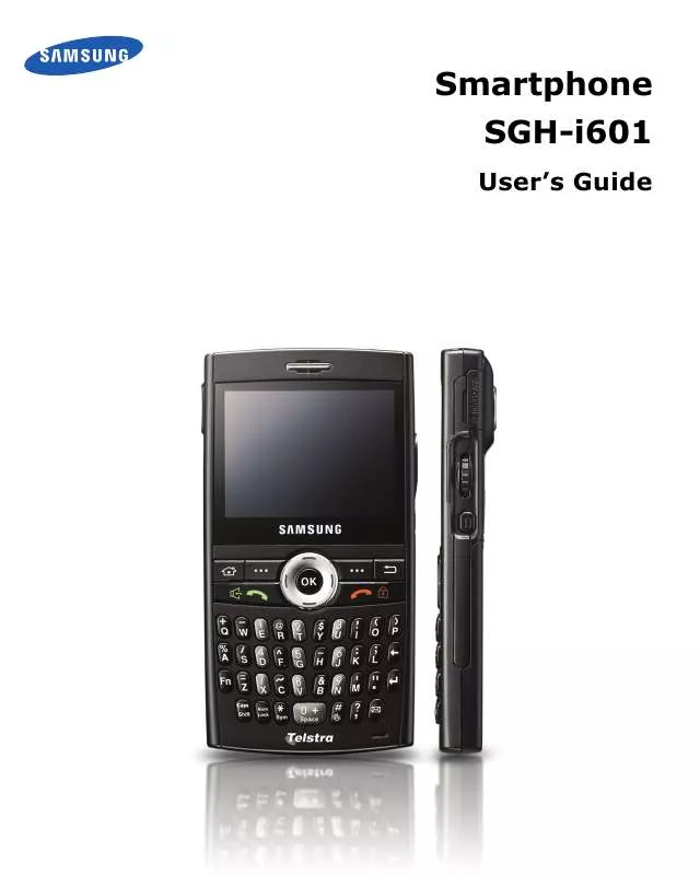 Mode d'emploi SAMSUNG SGH-I601