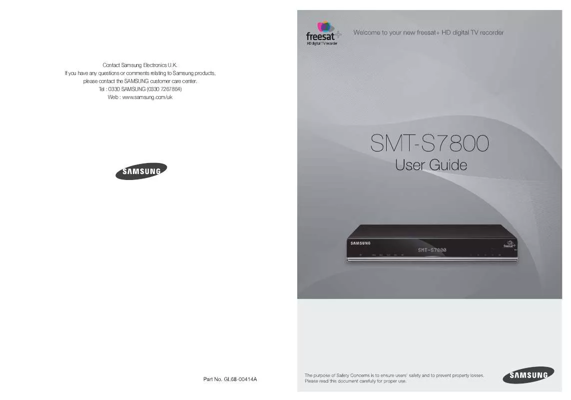 Mode d'emploi SAMSUNG SMT-S7800