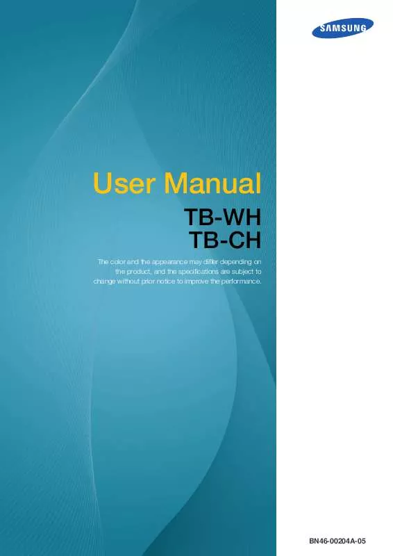 Mode d'emploi SAMSUNG TB-WH