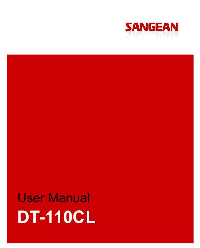 Mode d'emploi SANGEAN DT-110CL