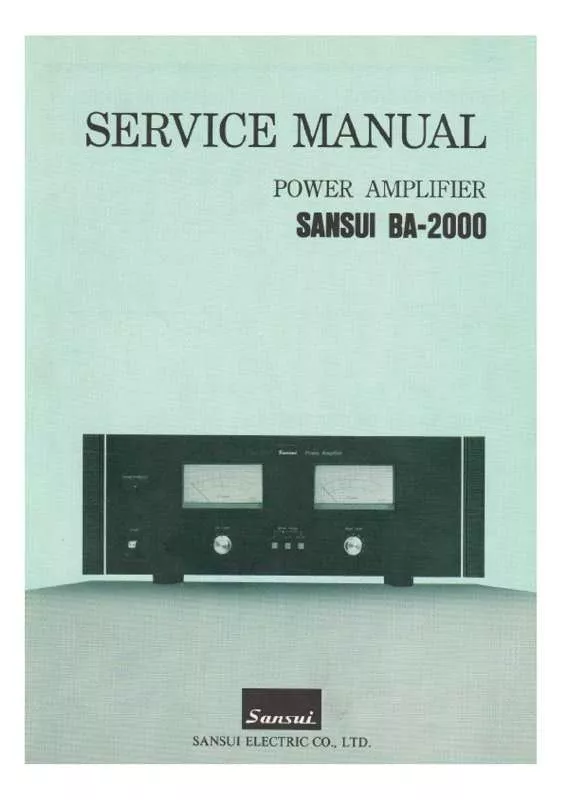 Mode d'emploi SANSUI BA-2000