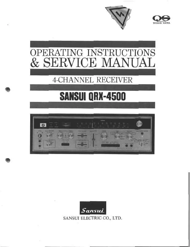 Mode d'emploi SANSUI QRX-4500