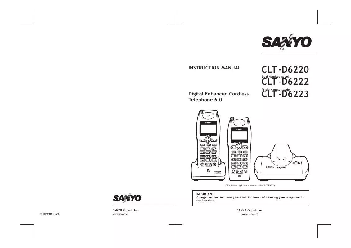 Mode d'emploi SANYO CLT-D6220