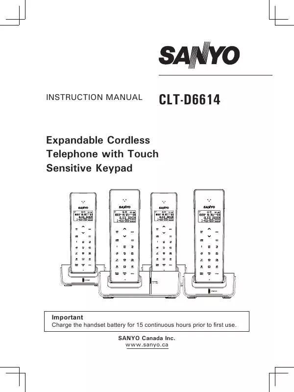 Mode d'emploi SANYO CLT-D6614