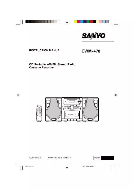 Mode d'emploi SANYO CWM-470