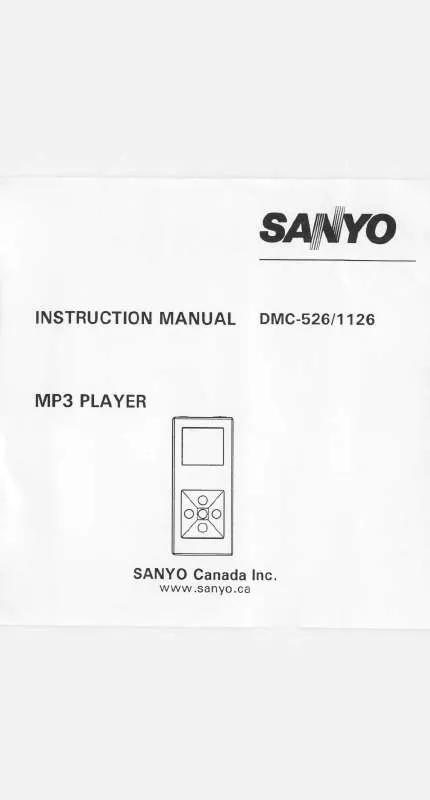Mode d'emploi SANYO DMC-1126