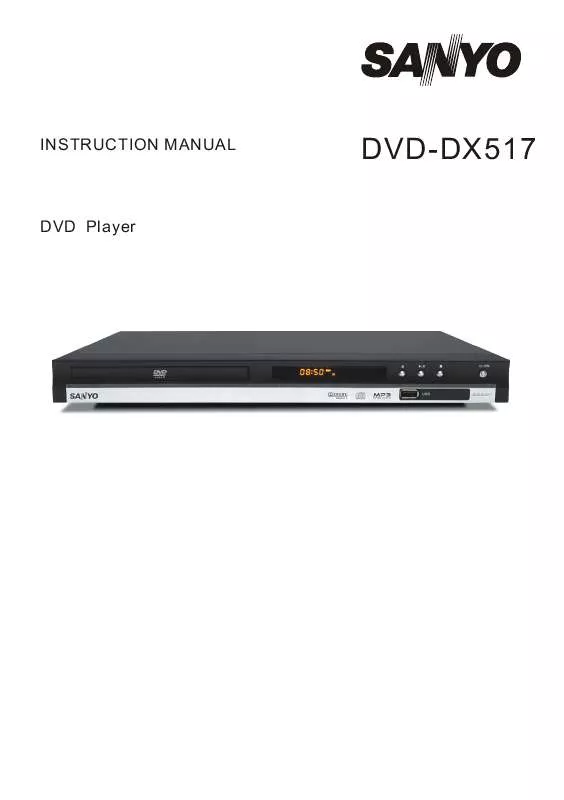 Mode d'emploi SANYO DVD-DX517