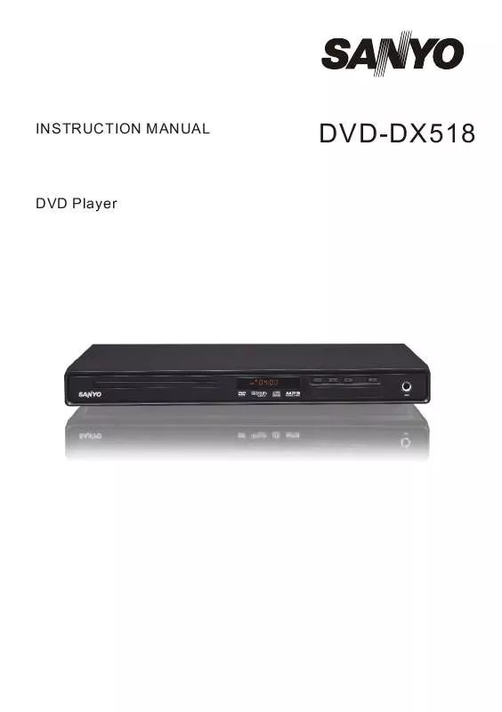 Mode d'emploi SANYO DVD-DX518
