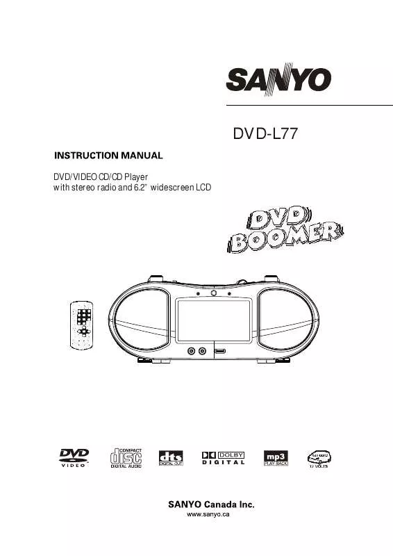 Mode d'emploi SANYO DVD-L77