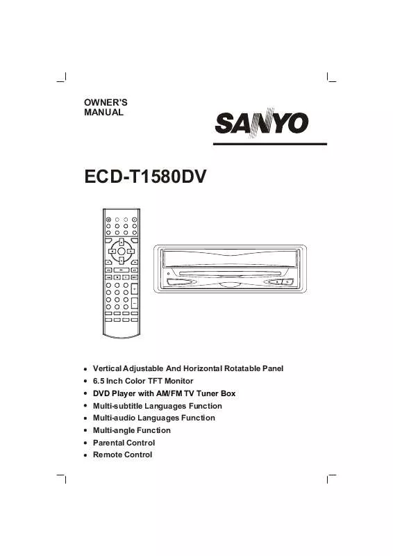 Mode d'emploi SANYO ECD-T1580DV