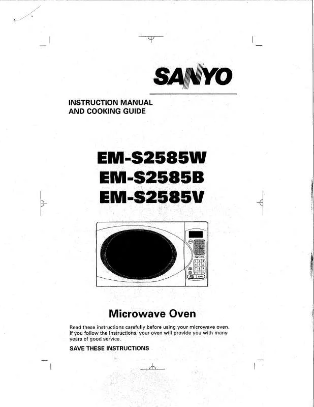 Mode d'emploi SANYO EM-S2585V